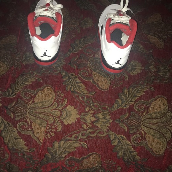 Low top fire red Jordan 5’s - Picture 3 of 5
